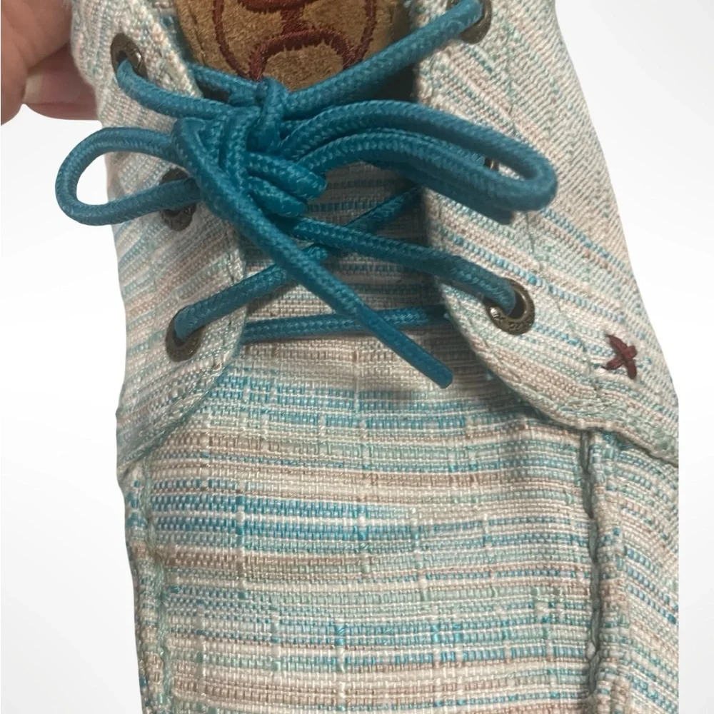 Twisted X Hooey Loper‎ turquoise and tan women’s slip on loafers size 9